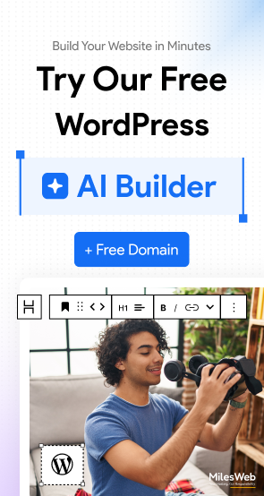 Try Our Free WordPress  | MilesWeb India